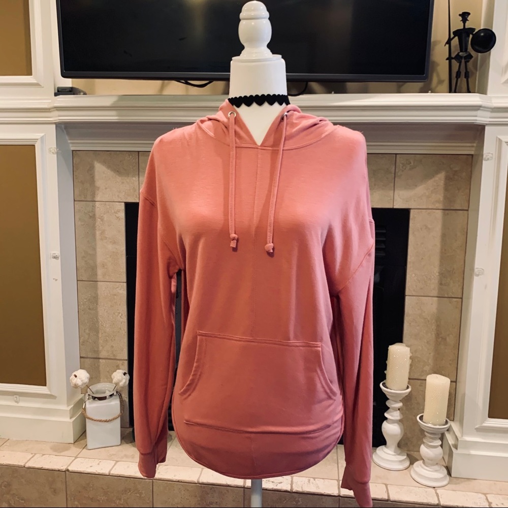 Poof Pink Open Back & Sides Hoodie